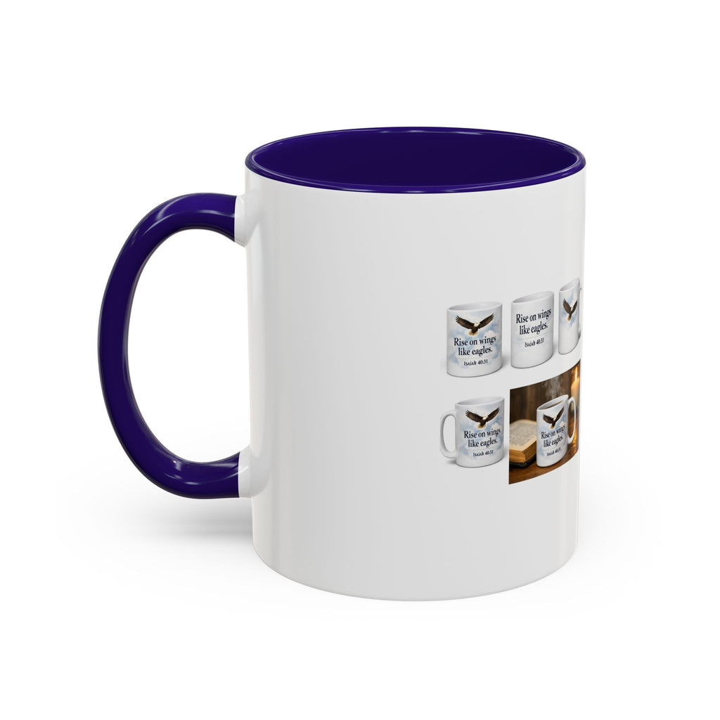 Black-Handled Ceramic Mug – Color Accent Coffee Tea Cup (11oz & 15oz)