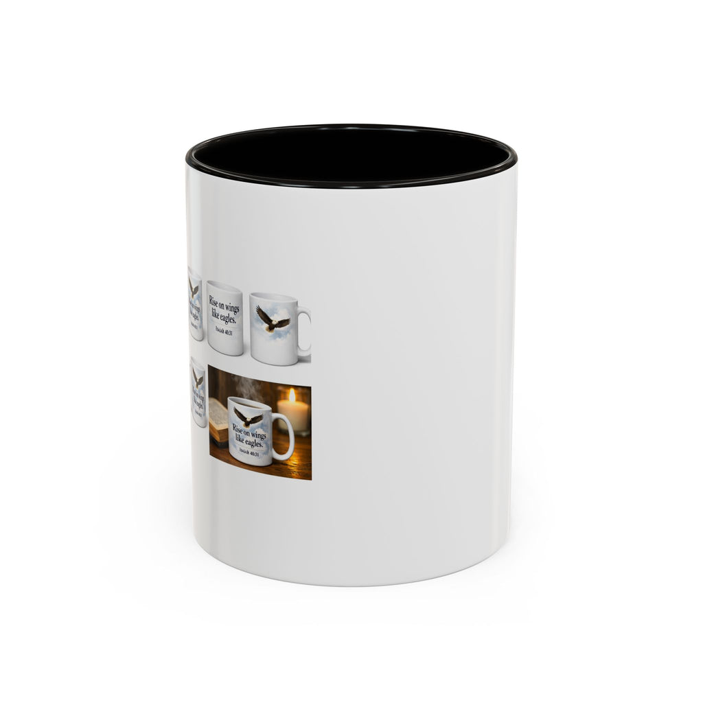 Black-Handled Ceramic Mug – Color Accent Coffee Tea Cup (11oz & 15oz)