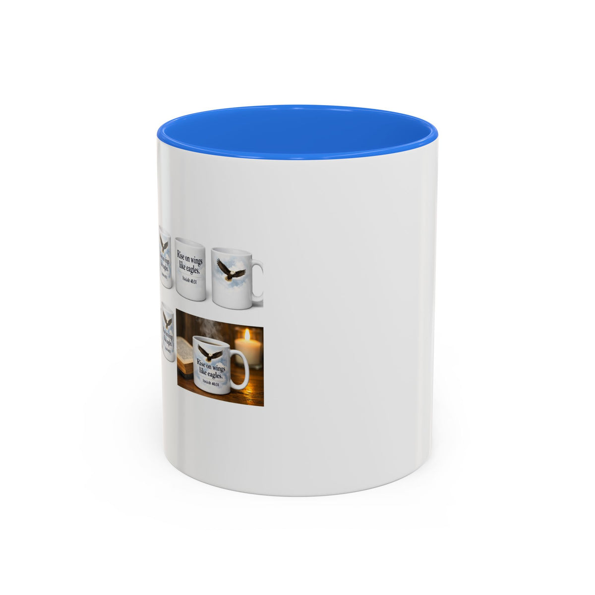 Black-Handled Ceramic Mug – Color Accent Coffee Tea Cup (11oz & 15oz)