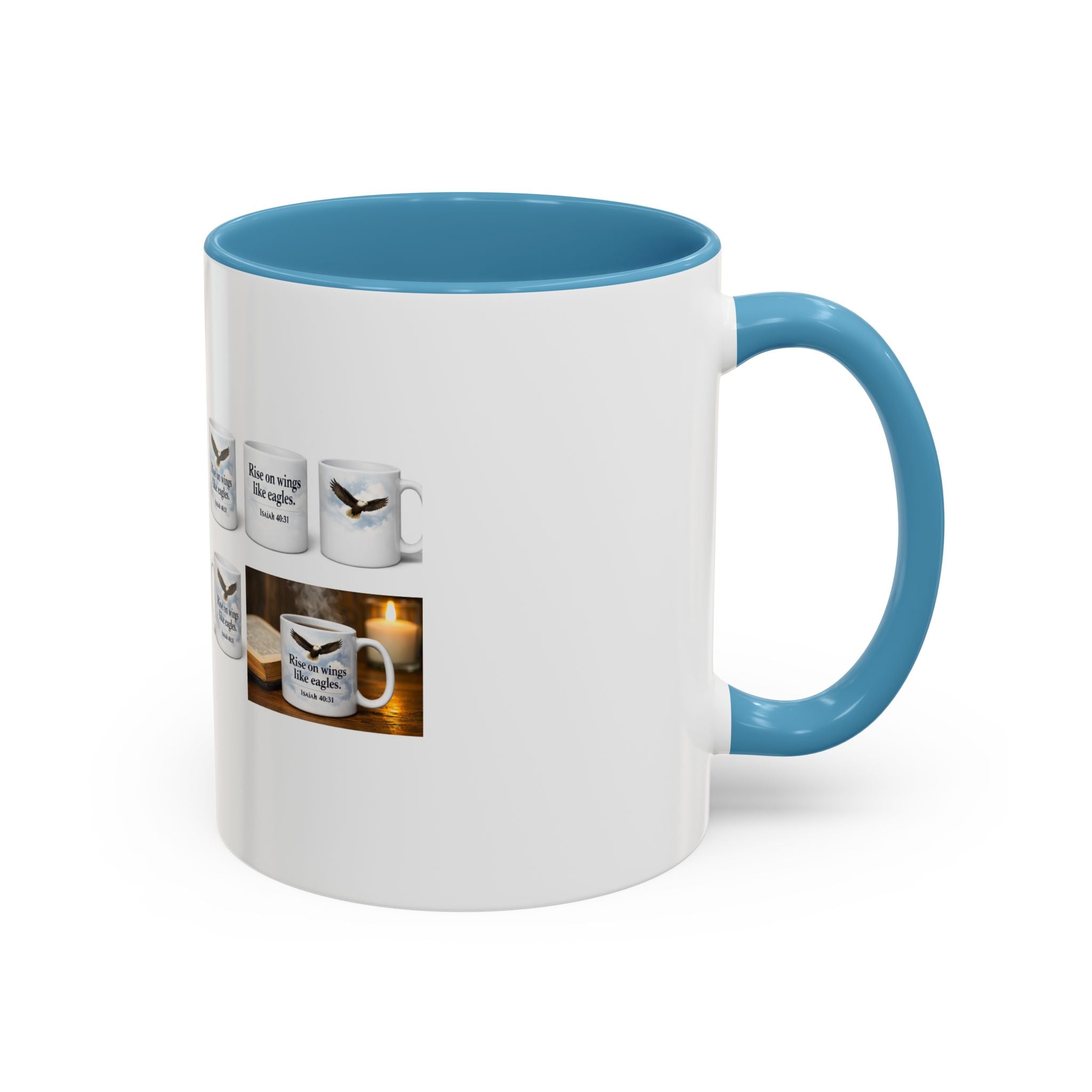 Inspirational Eagle Accent Coffee Mug — 'Rise Up and Soar' 11/15oz