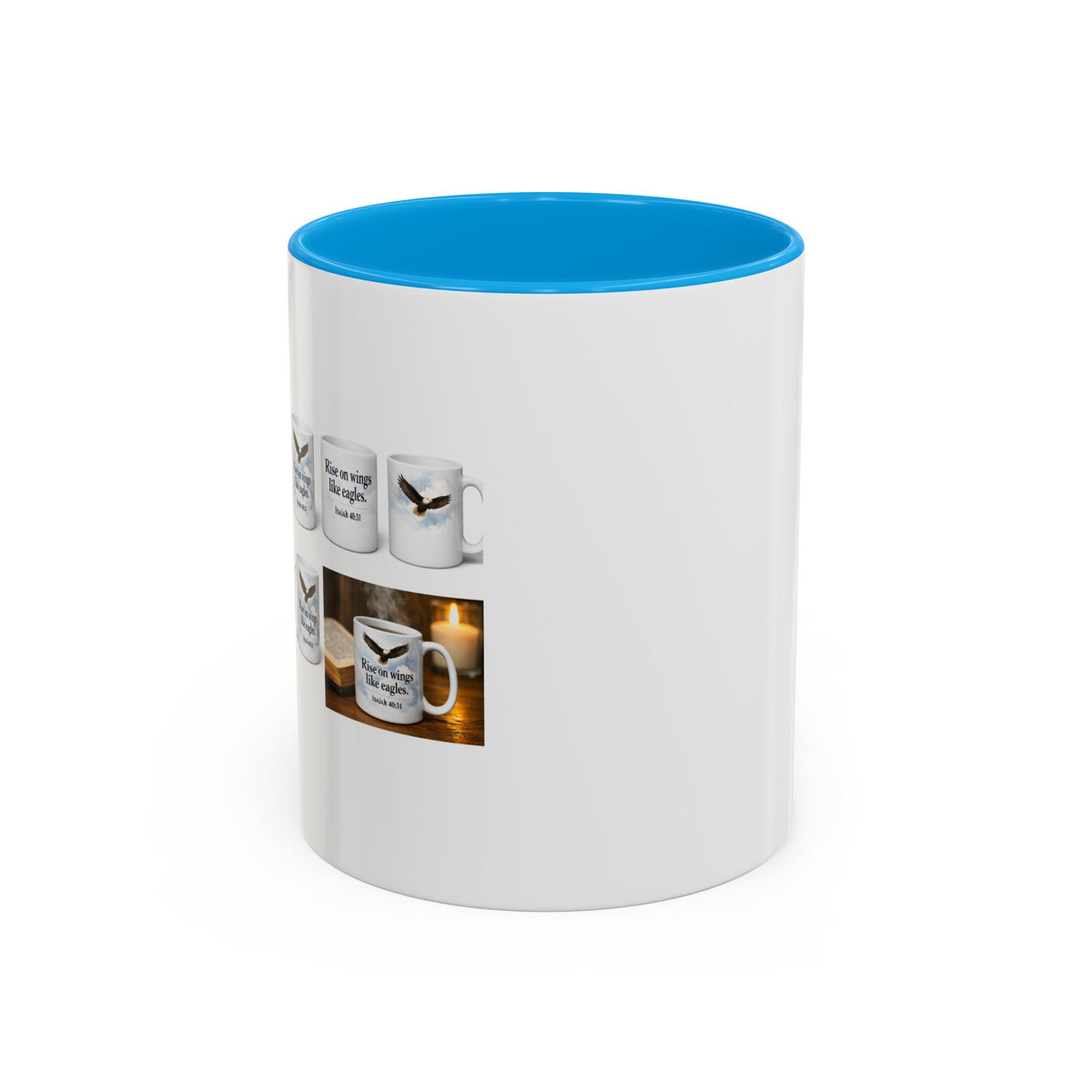 Black-Handled Ceramic Mug – Color Accent Coffee Tea Cup (11oz & 15oz)