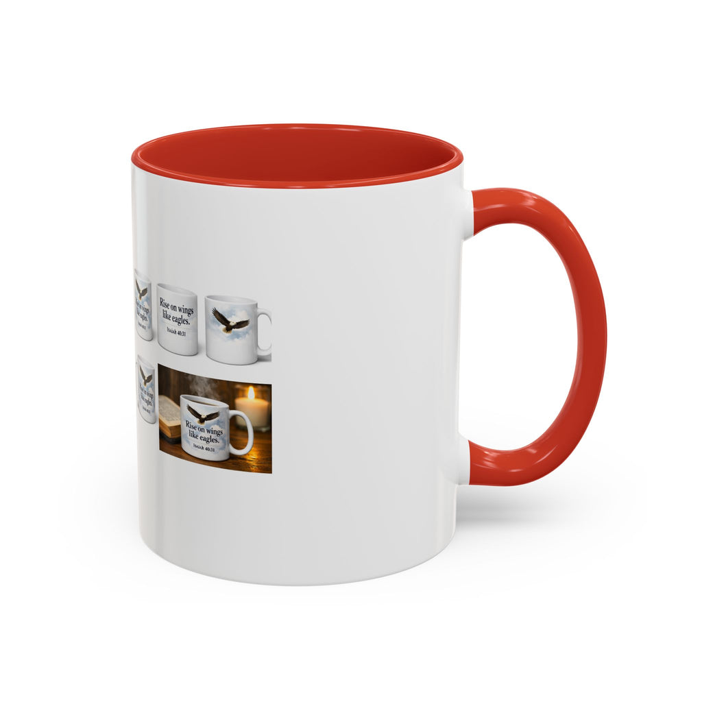 Inspirational Eagle Accent Coffee Mug — 'Rise Up and Soar' 11/15oz
