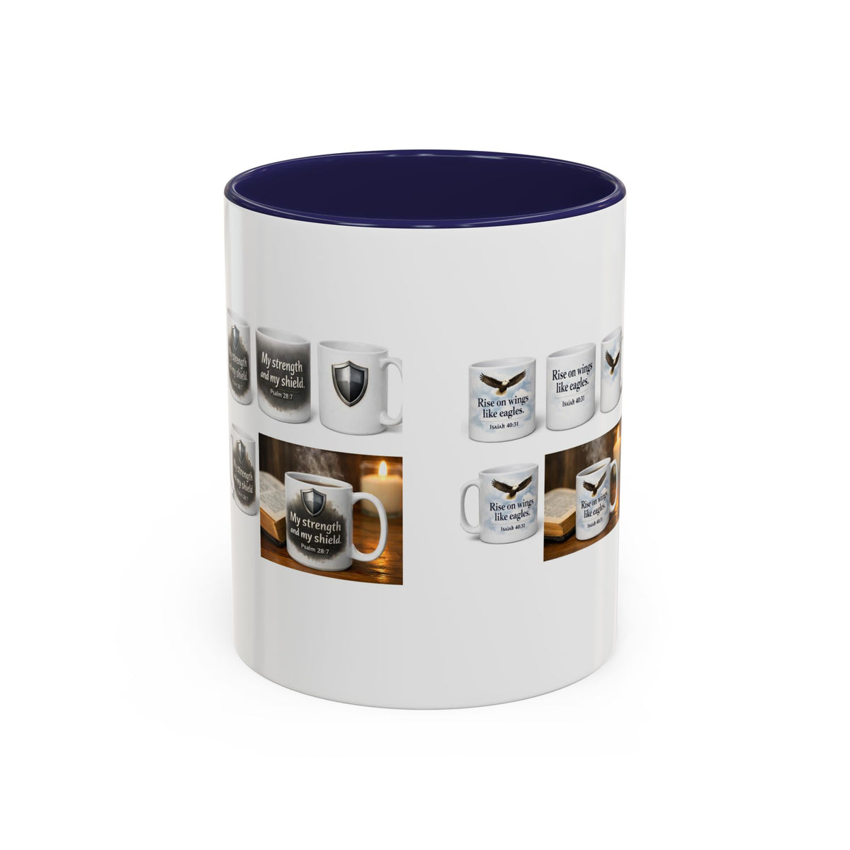 Inspirational Eagle Accent Coffee Mug — 'Rise Up and Soar' 11/15oz