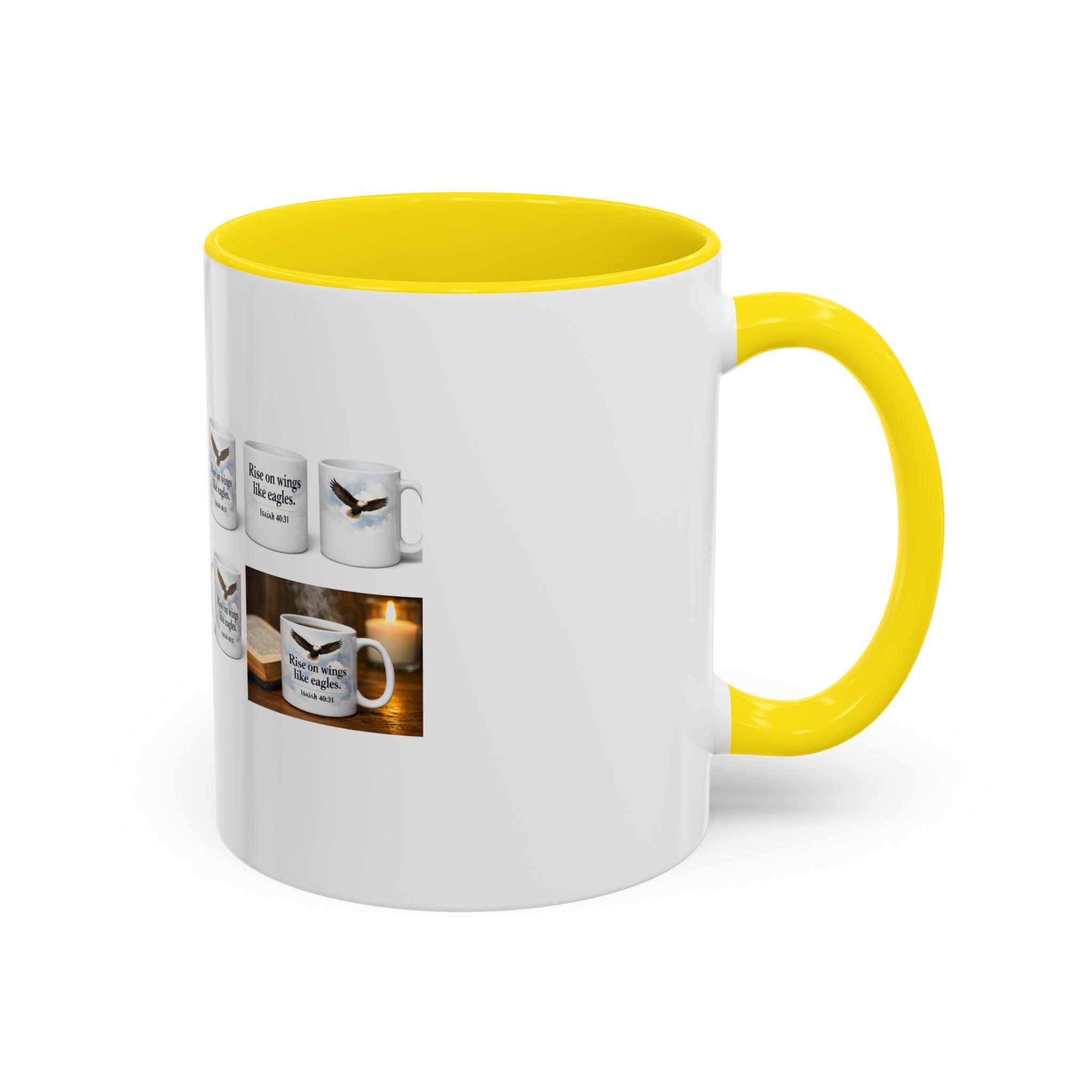 Inspirational Eagle Accent Coffee Mug — 'Rise Up and Soar' 11/15oz