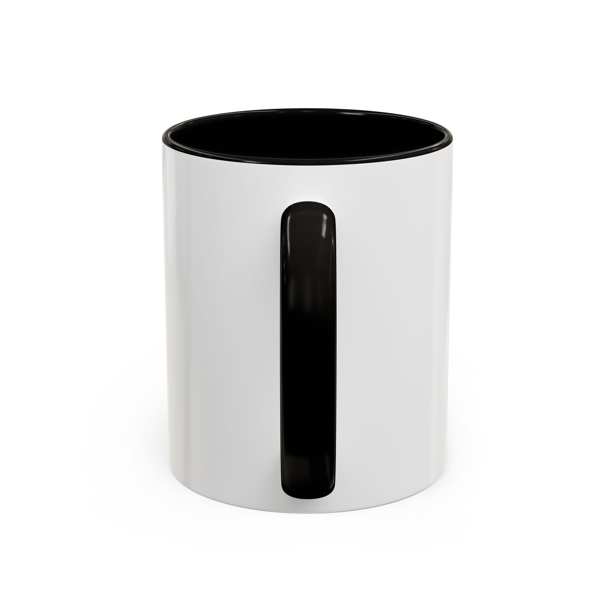 Black-Handled Ceramic Mug – Color Accent Coffee Tea Cup (11oz & 15oz)