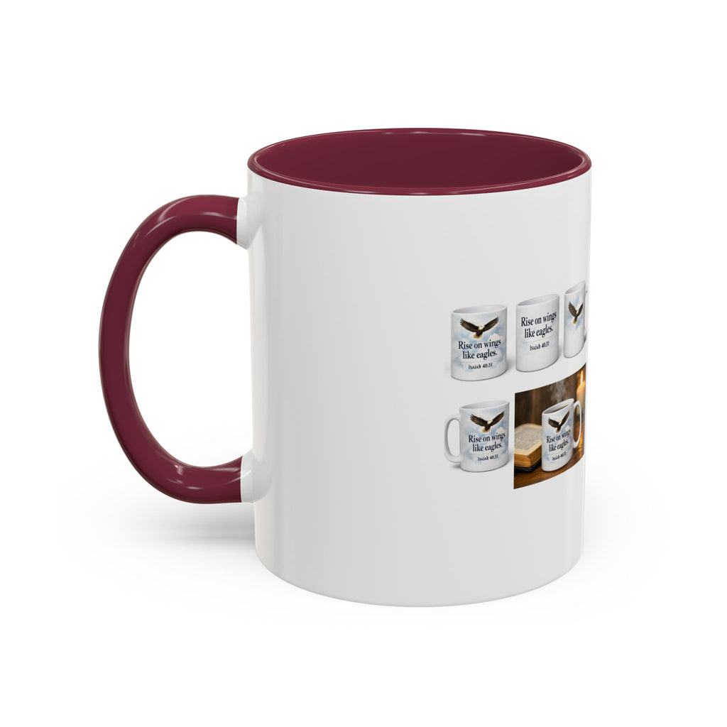 Black-Handled Ceramic Mug – Color Accent Coffee Tea Cup (11oz & 15oz)