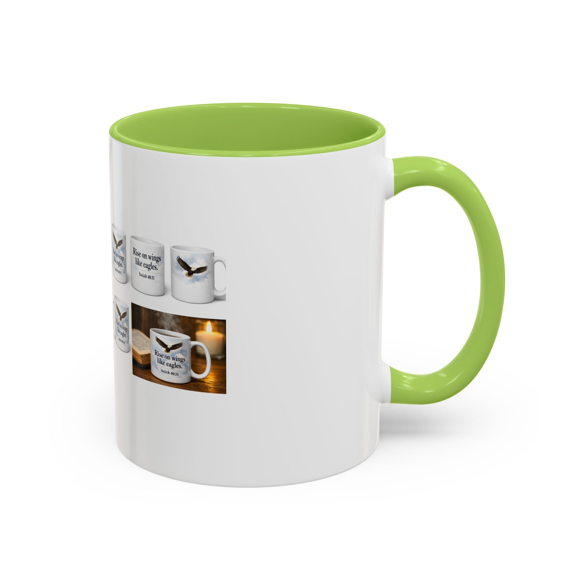 Inspirational Eagle Accent Coffee Mug — 'Rise Up and Soar' 11/15oz