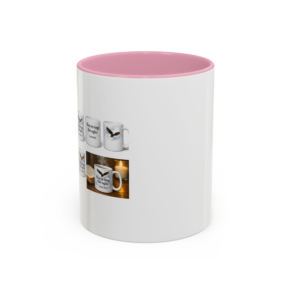 Black-Handled Ceramic Mug – Color Accent Coffee Tea Cup (11oz & 15oz)