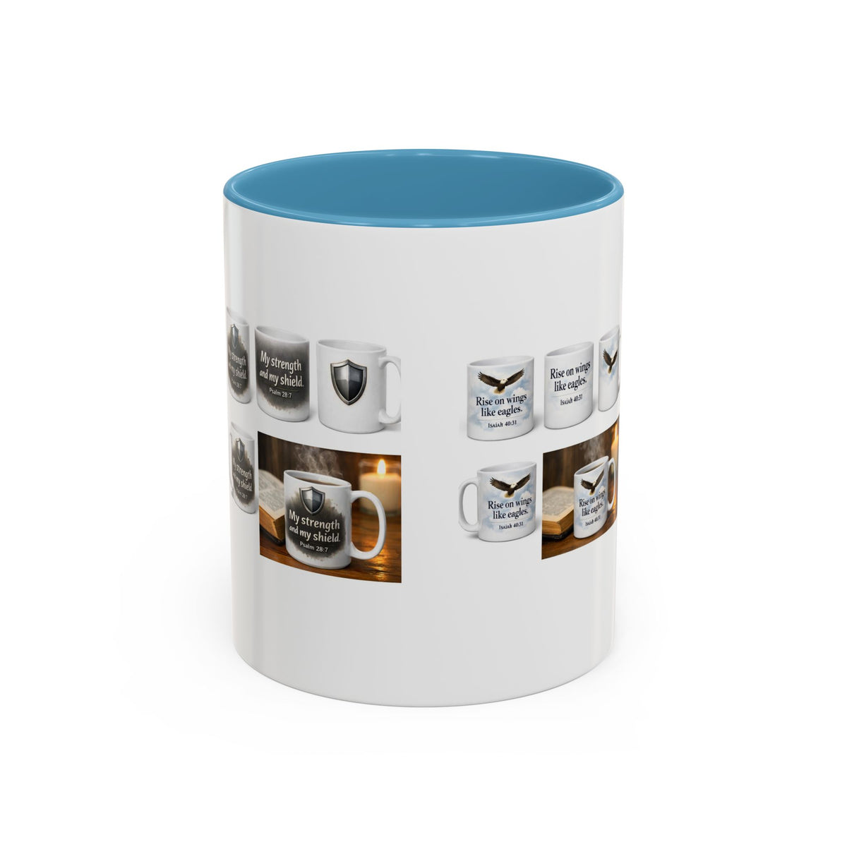Inspirational Eagle Accent Coffee Mug — 'Rise Up and Soar' 11/15oz