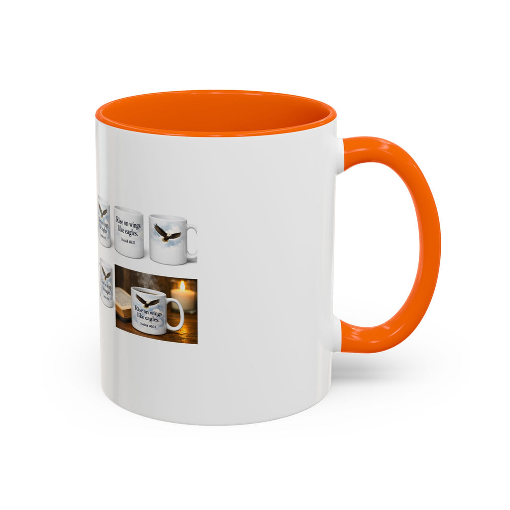 Inspirational Eagle Accent Coffee Mug — 'Rise Up and Soar' 11/15oz