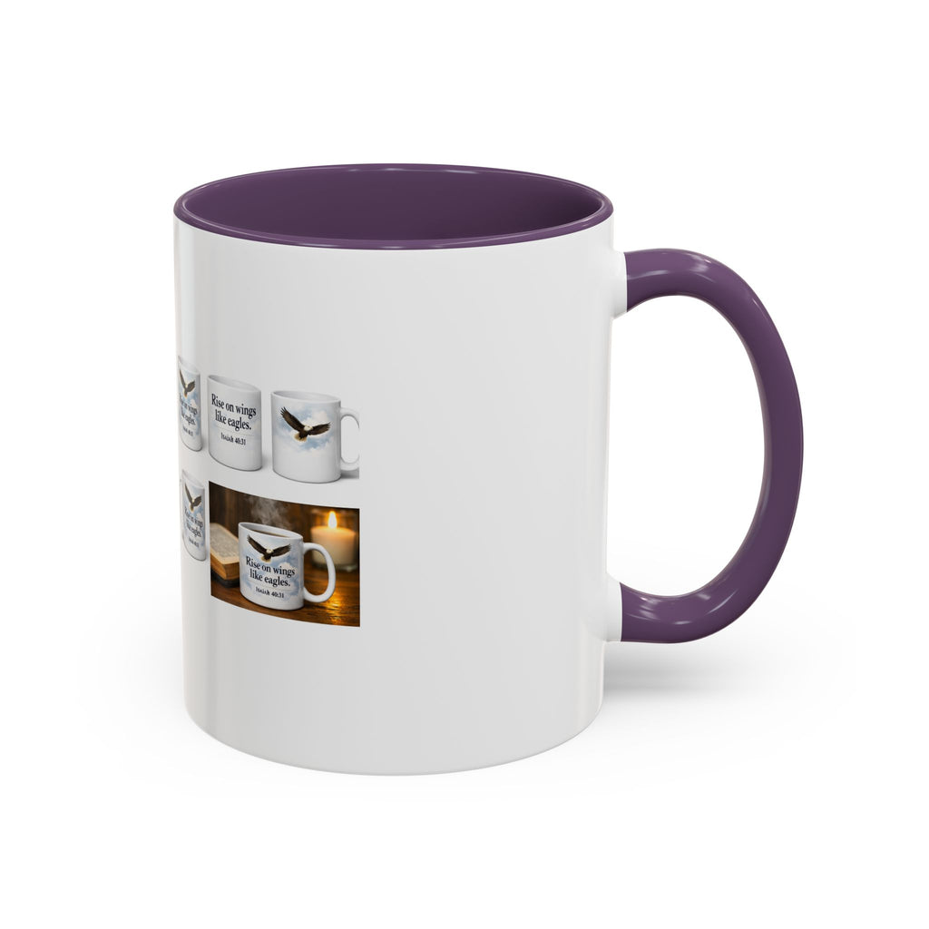 Inspirational Eagle Accent Coffee Mug — 'Rise Up and Soar' 11/15oz