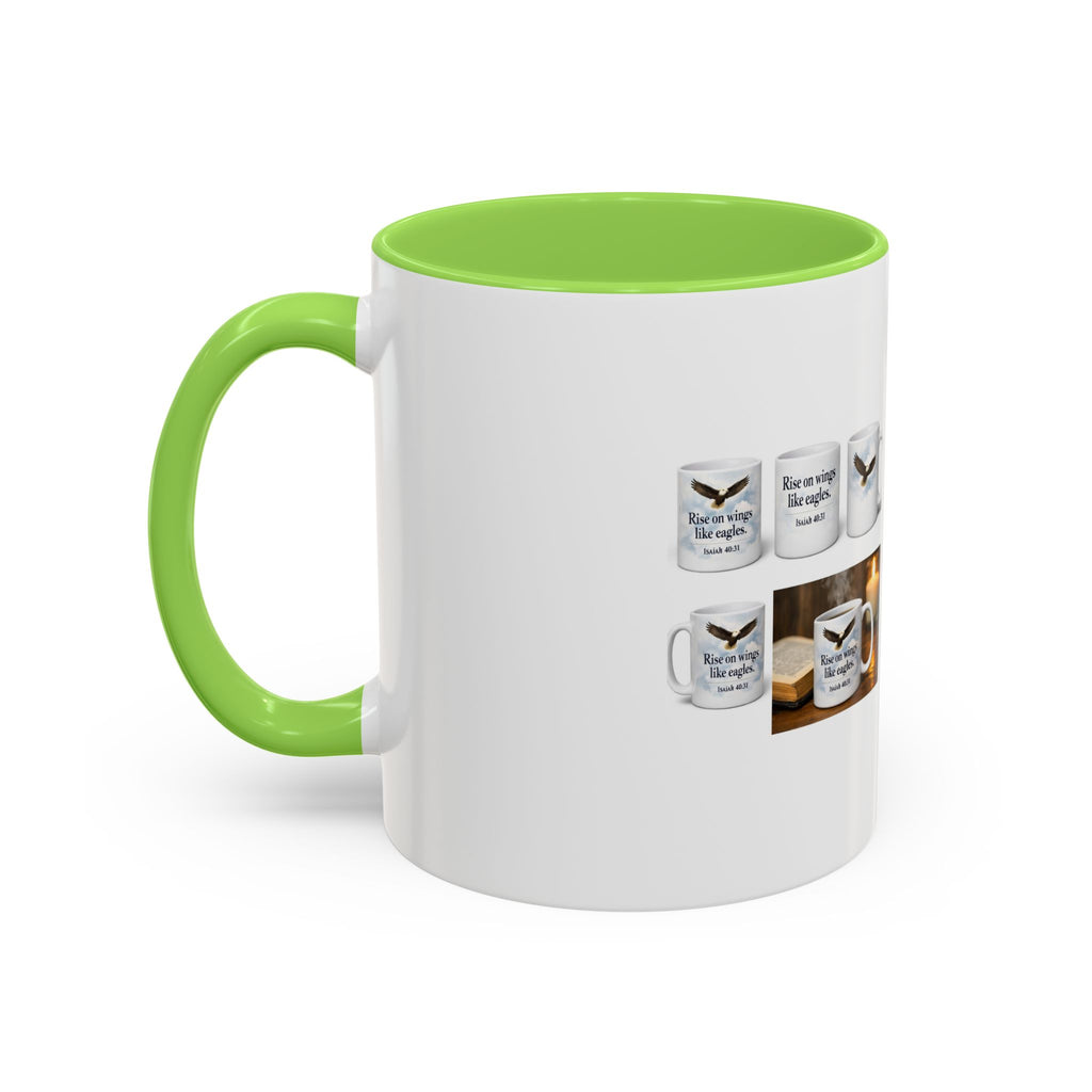 Black-Handled Ceramic Mug – Color Accent Coffee Tea Cup (11oz & 15oz)