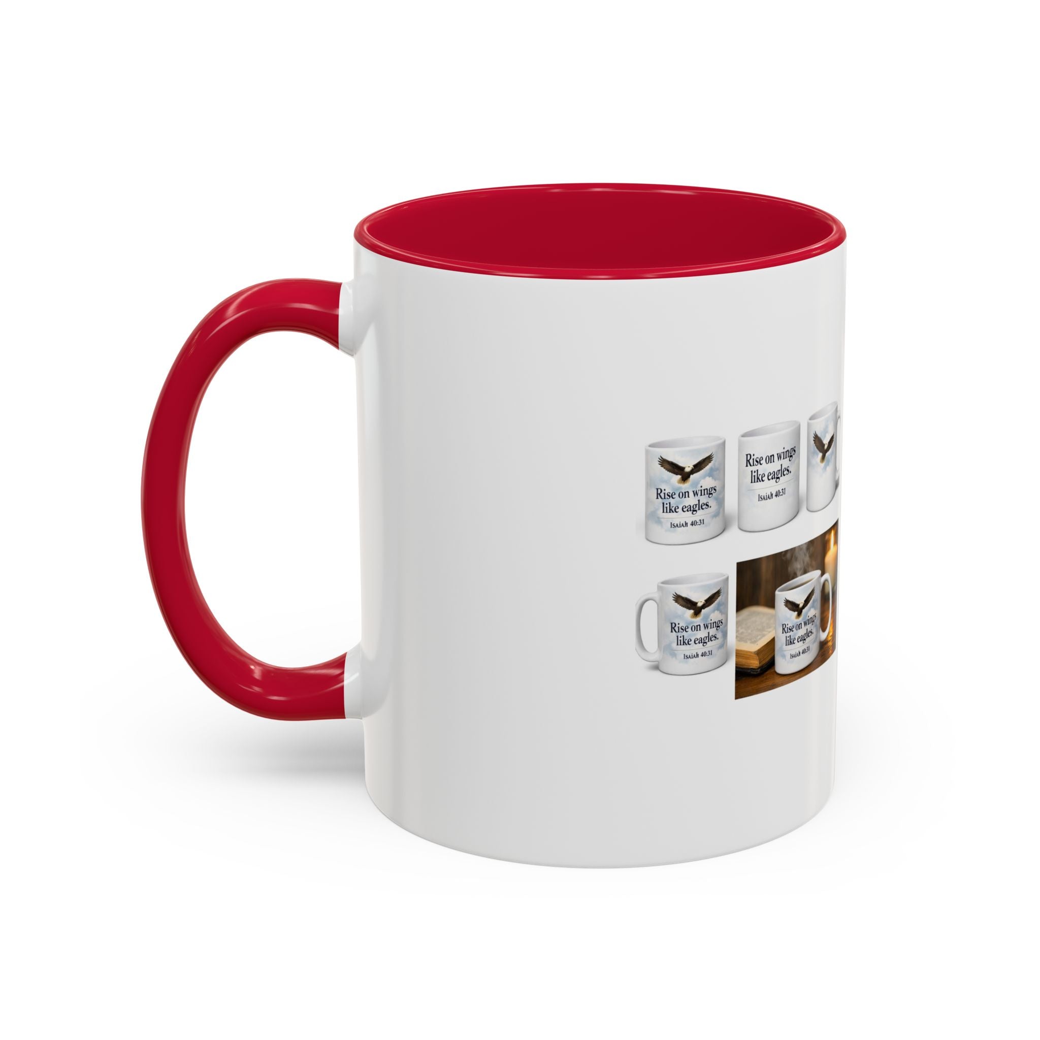 Black-Handled Ceramic Mug – Color Accent Coffee Tea Cup (11oz & 15oz)