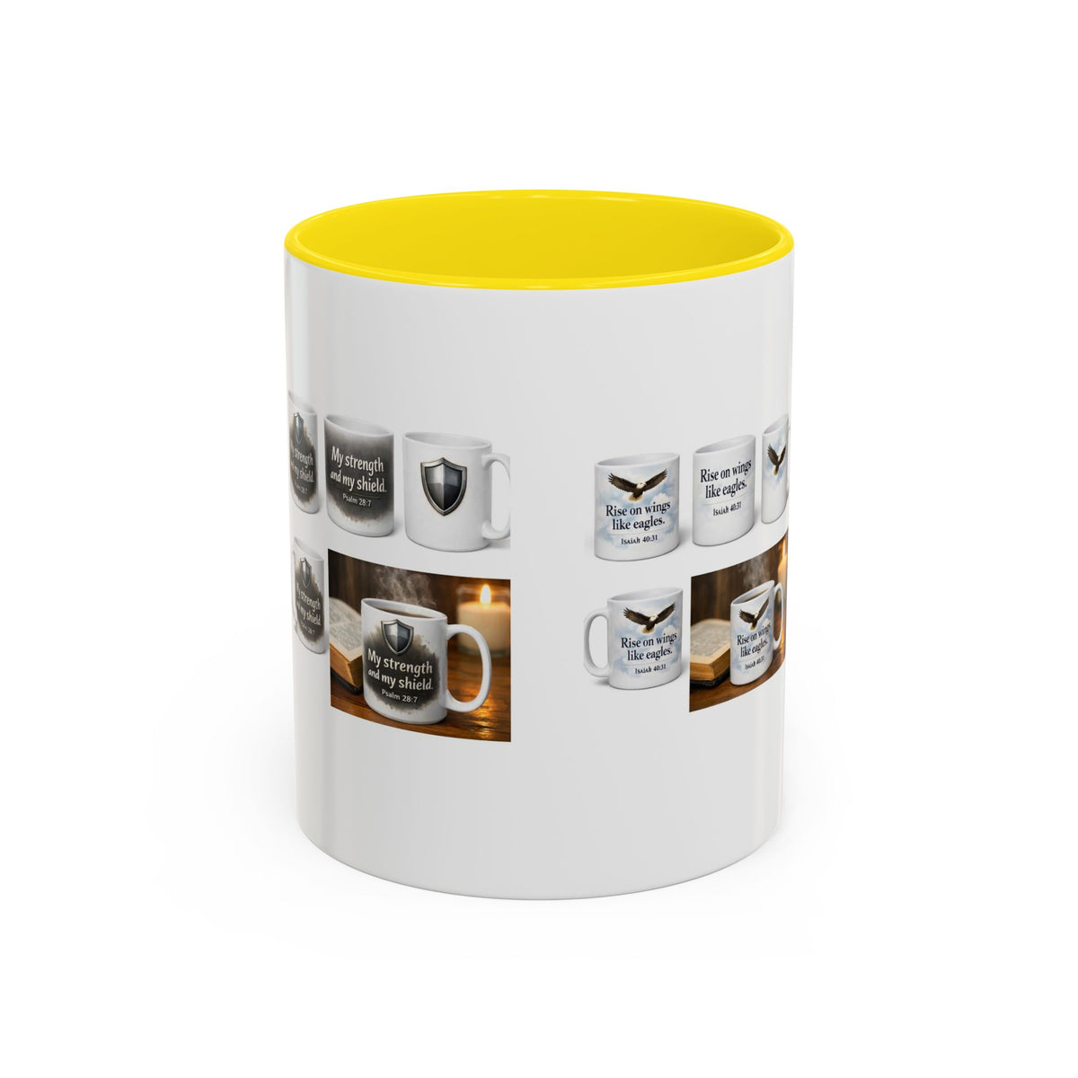 Inspirational Eagle Accent Coffee Mug — 'Rise Up and Soar' 11/15oz