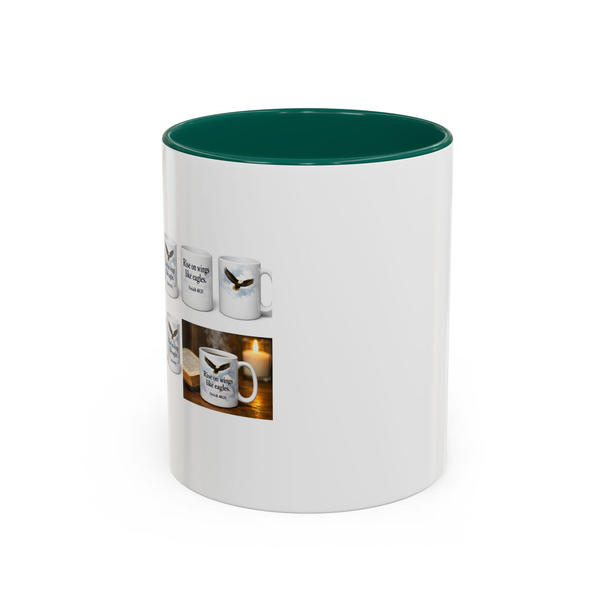 Black-Handled Ceramic Mug – Color Accent Coffee Tea Cup (11oz & 15oz)