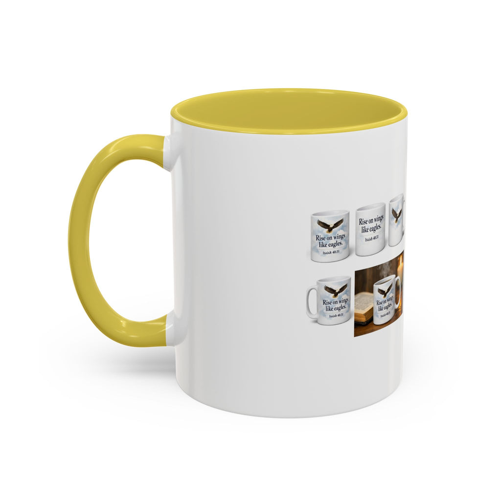 Black-Handled Ceramic Mug – Color Accent Coffee Tea Cup (11oz & 15oz)