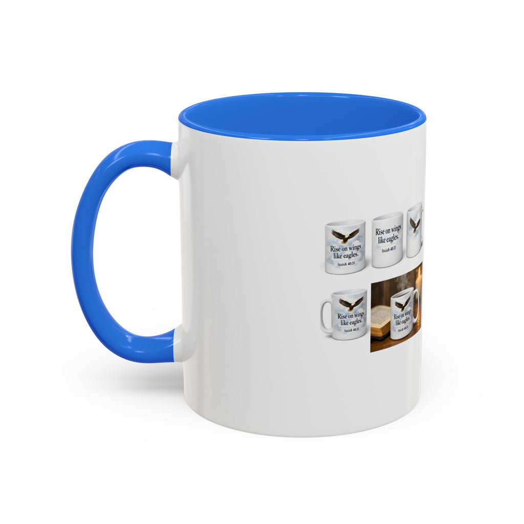 Black-Handled Ceramic Mug – Color Accent Coffee Tea Cup (11oz & 15oz)