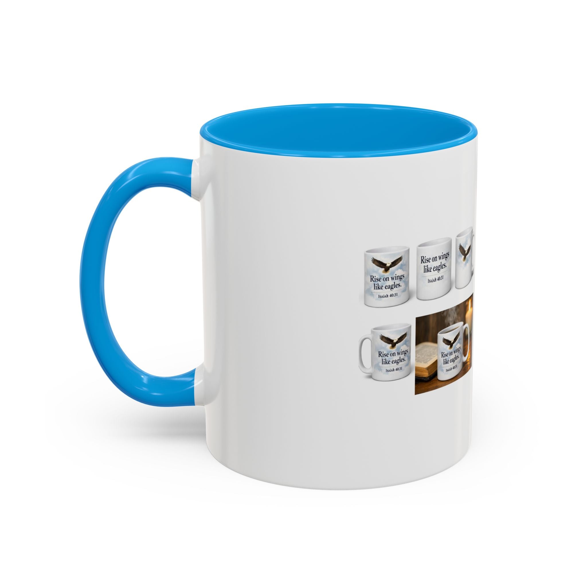 Black-Handled Ceramic Mug – Color Accent Coffee Tea Cup (11oz & 15oz)