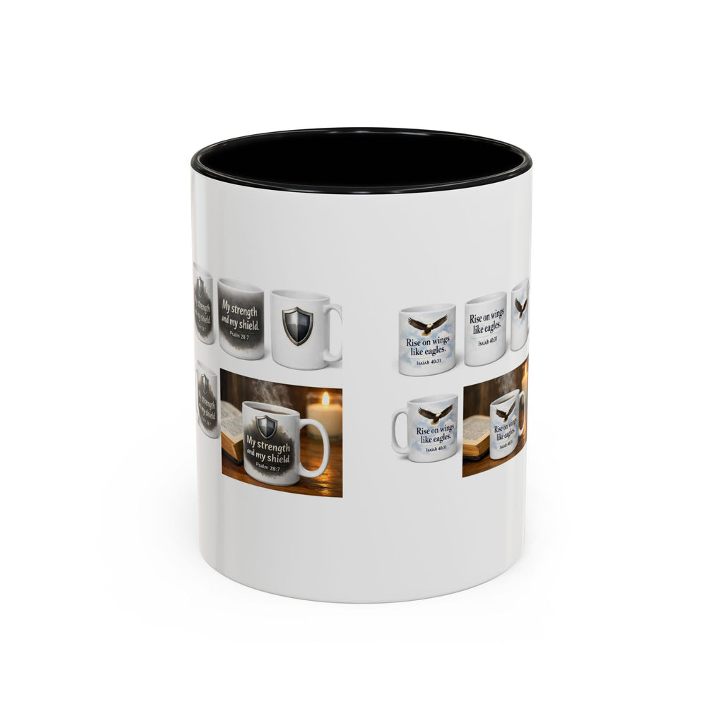 Inspirational Eagle Accent Coffee Mug — 'Rise Up and Soar' 11/15oz