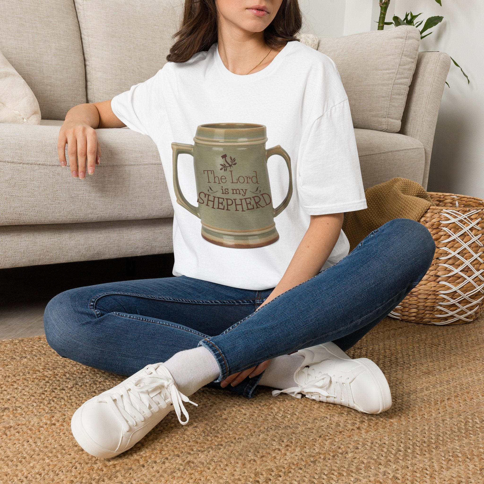 Christian Mug Graphic T‑Shirt — “The Lord Is My Shepherd” Design