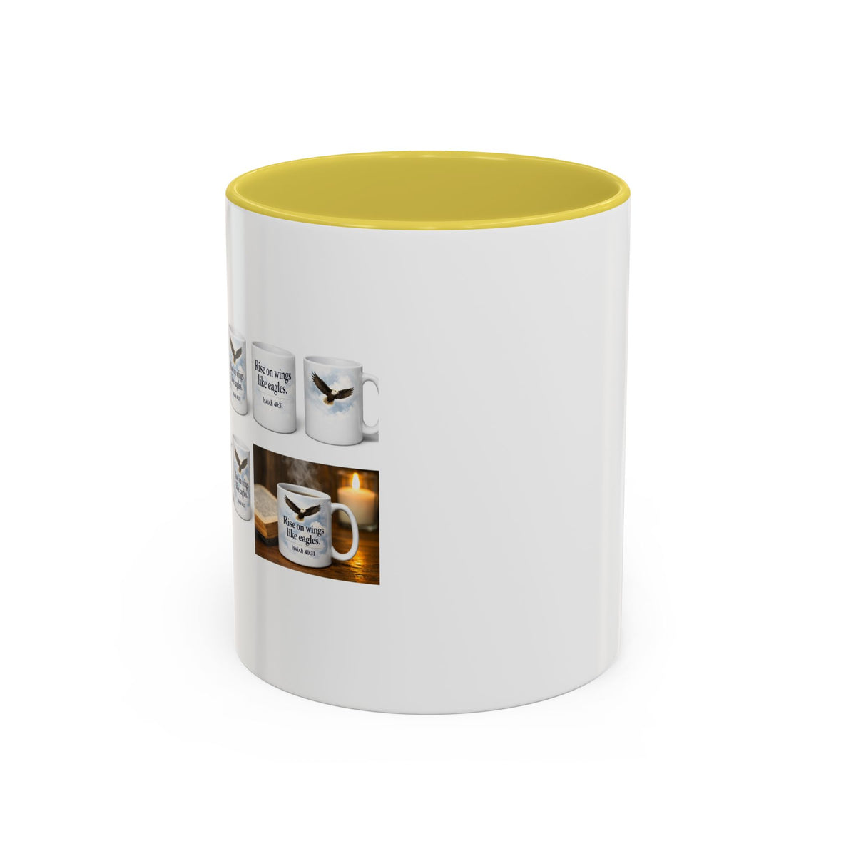 Black-Handled Ceramic Mug – Color Accent Coffee Tea Cup (11oz & 15oz)