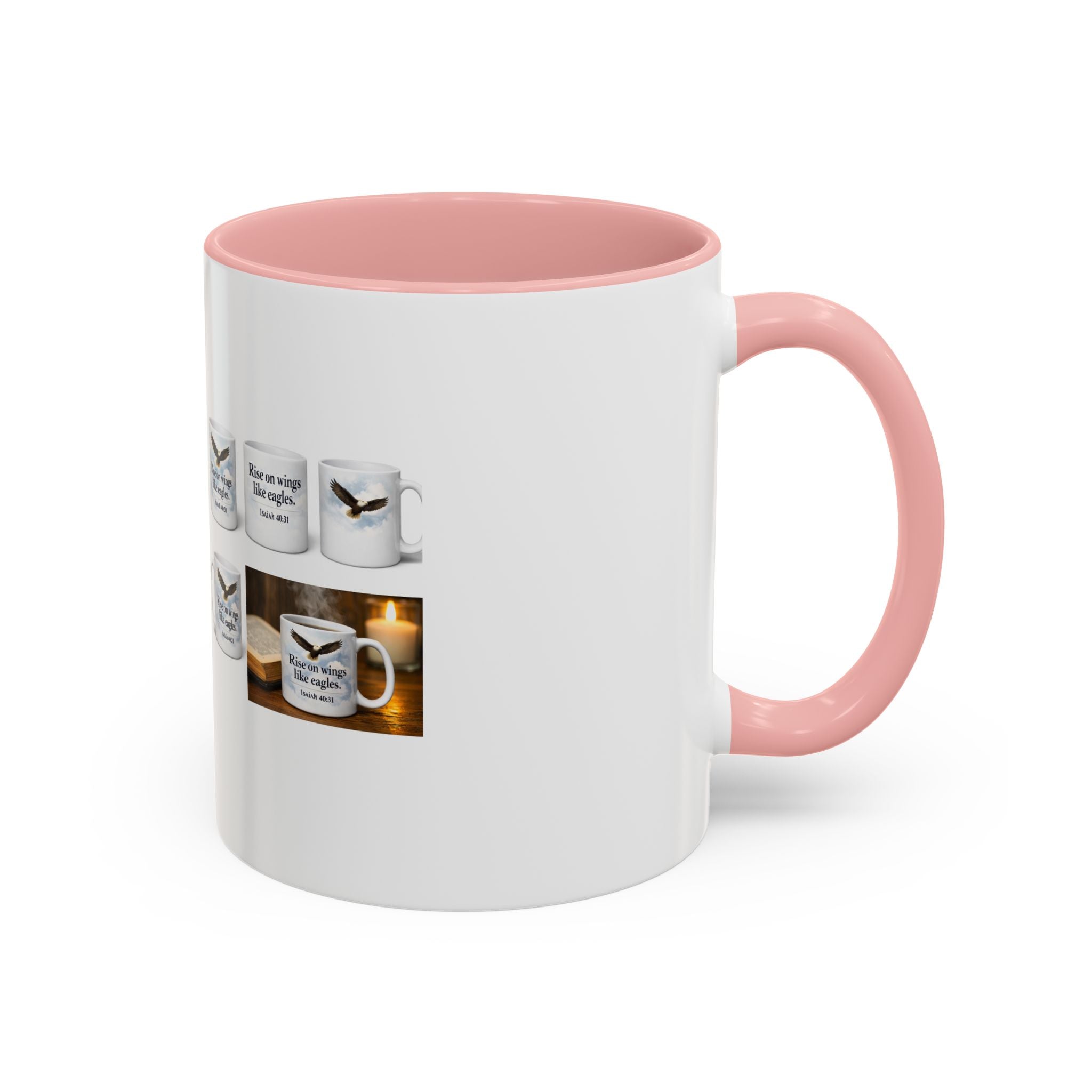 Inspirational Eagle Accent Coffee Mug — 'Rise Up and Soar' 11/15oz