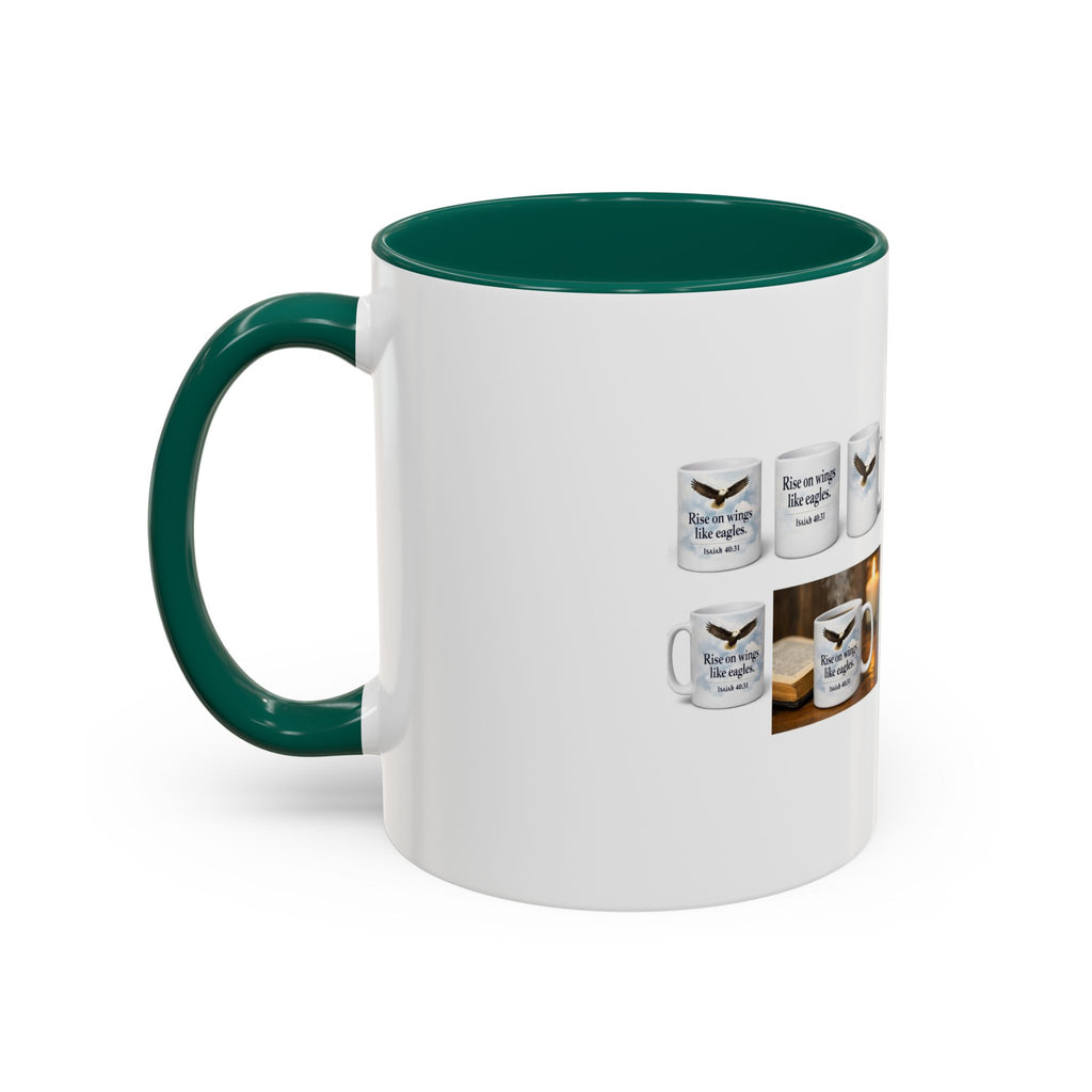Black-Handled Ceramic Mug – Color Accent Coffee Tea Cup (11oz & 15oz)