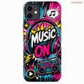 Kids' Phone Case – "Music ON" Colourful Graphic Design